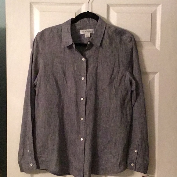 Brooks Brothers Tops - NWT Brooks Brothers Gray Irish Linen Shirt